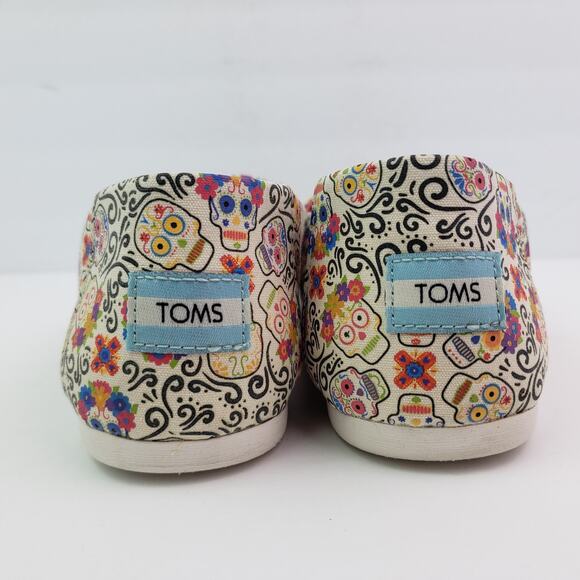 Toms Alpargata Dia de los Muertos Womens Size 11 Day of Dead Canvas Casual Shoes - Picture 7 of 12